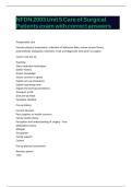 NFDN 2003 Unit 5 Care of Surgical Patients exam with correct answers