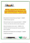 NBCSN School Nurse Certification Exam &ndash; 2025&sol;2026 &vert; 300&plus; Verified Q&A &vert; Pediatrics&comma; Ethics&comma; Emergency Care&comma; IEP&comma; Public Health &vert; National Board