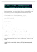 NFDN 2003 Unit 2 Management of Wounds exam with correct answers