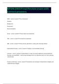 NFDN 2003 Final Review exam with correct answers