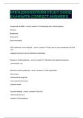 NFDN 2003 MIDTERM STUDY GUIDE EXAM WITH CORRECT ANSWERS