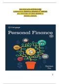 Garman&sol;Fox's Personal Finance&comma; 14th Edition Solution and Answer Guide&comma; 2025&sol;2026 Complete Chapters 1 - 17&comma; Verified Latest Version