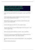 ROPE OPS STUDY GUIDE &lpar;QUESTIONS&rpar; EXAM WITH CORRECT ANSWERS 