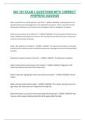 BIO 351 EXAM 3 QUESTIONS WITH CORRECT ANSWERS 2025&sol;2026