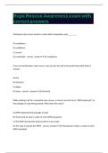 Rope Rescue Awareness exam with correct answers
