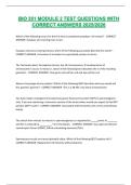 BIO 351 MODULE 2 TEST QUESTIONS WITH CORRECT ANSWERS 2025&sol;2026