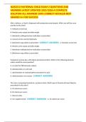 NUR2513 MATERNAL-CHILD EXAM 2 QUESTIONS AND ANSWERS LATEST UPDATED 2025&sol;2026 A COMPLETE SOLUTION ALL ANSWERS 100&percnt; CORRECT DETAILED BEST GRADED A&plus; FOR SUCCESS