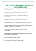 Bio 1104 Exam 2 Questions with Correct Answers 2025-2026