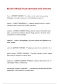 Bio 1150 Final Exam questions with answers