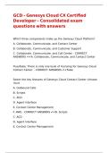 GCD - Genesys Cloud CX Certified Developer &ndash; Consolidated exam questions with answers
