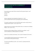 EFD EXAM WITH CORRECT ANSWERS