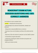 ROADCRAFT EXAM ACTUAL 2025&sol;2026 QUESTIONS AND 100&percnt; CORRECT ANSWERS