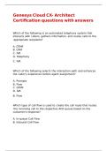 Genesys Cloud CX- Architect Certification questions with answers