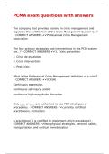 PCMA exam questions with answers