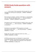 PCMA Study Guide questions with answers