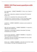 MMSC 433 Final exam questions with answers