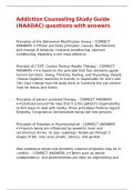 Addiction Counseling Study Guide &lpar;NAADAC&rpar; questions with answers