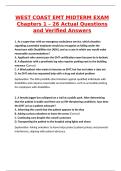 WEST COAST EMT MIDTERM EXAM Chapters 1-26 &lpar;Latest 2025 &sol; 2026 Update&rpar; Questions and Verified Answers &vert; 100&percnt; Correct &vert; Grade A&plus;