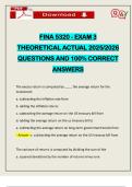 FINA 5320 - EXAM 3 THEORETICAL ACTUAL 2025&sol;2026 QUESTIONS AND 100&percnt; CORRECT ANSWERS