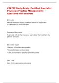 CSPPM Study Guide &lpar;Certified Specialist Physician Practice Management&rpar; questions with answers