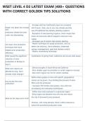 WSET LEVEL 4 D2 LATEST EXAM &vert;400&plus; QUESTIONS  WITH CORRECT GOLDEN TIPS SOLUTIONS