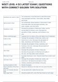 WSET LEVEL 4 D2 LATEST EXAM &vert; QUESTIONS  WITH CORRECT GOLDEN TIPS SOLUTION