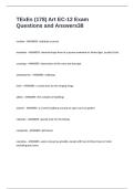 TExEs &lpar;178&rpar; Art EC-12 Exam Questions and Answers