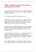 CSPR - Questions based on full course questions with answers