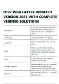 D127 WGU LATEST UPDATED VERSION 2025 WITH COMPLETE VERIFIED SOLUTIONS