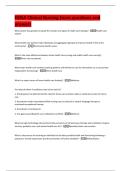 HOSA Clinical Nursing Exam questions and answers