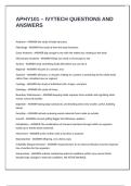 APHY101 &ndash; IVYTECH QUESTIONS AND ANSWERS