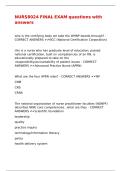 NURS8024 FINAL EXAM questions with answers