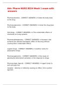Adv&period; Pharm NURS 8024 Week 1 exam with answers