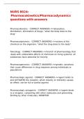 NURS 8024- Pharmacokinetics&comma;Pharmacodynamics questions with answers