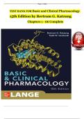 TEST BANK FOR Basic and Clinical Pharmacology  15th Edition by Bertram G&period; Katzung   Chapters 1 - 66 Complete