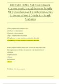 CMN568 &sol; CMN 568 Unit 9 Exam &lpar;Latest 2026 &sol; 2027&rpar; Intro to Family NP &vert; Questions and Verified Answers &vert; 100 out of 100 &vert; Grade A &ndash; South Alabama