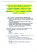 NRSG 3302 NURSING WITH WOMEN AND  FAMILIES FINAL TEST STUDY GUIDE  2025&sol;2026 ACCURATE QUESTIONS AND  VERIFIED CORRECT SOLUTIONS WITH  RATIONALES &vert;&vert; 100&percnt; GUARANTEED PASS  <RECENT VERSION> 