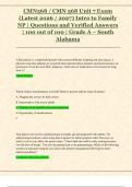 CMN568 &sol; CMN 568 Unit 7 Exam  &lpar;Latest 2026 &sol; 2027&rpar; Intro to Family  NP &vert; Questions and Verified Answers  &vert; 100 out of 100 &vert; Grade A &ndash; South  Alabama