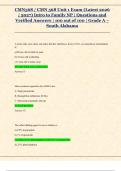 CMN568 &sol; CMN 568 Unit 1 Exam &lpar;Latest 2026  &sol; 2027&rpar; Intro to Family NP &vert; Questions and  Verified Answers &vert; 100 out of 100 &vert; Grade A &ndash;  South Alabama