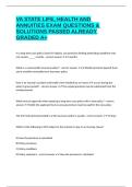 VA STATE LIFE&comma; HEALTH AND ANNUITIES EXAM QUESTIONS & SOLUTIONS PASSED ALREADY GRADED A&plus;