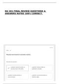 NU 301 FINAL REVIEW QUESTIONS & ANSWERS RATED 100&percnt; CORRECT&period;