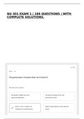 NU 301 EXAM 1 &vert; 166 QUESTIONS &vert; WITH COMPLETE SOLUTIONS&period;
