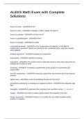 ALEKS Math Exam with Complete Solutions