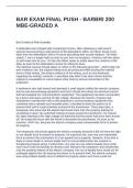 BAR EXAM FINAL PUSH - BARBRI 200 MBE-GRADED A