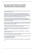 Bar Exam Rule Statements-MOST TESTED with Accurate Solutions