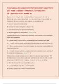 NCLEX HEALTH ASSESSMENT NEWEST STUDY QUESTIONS 2026 WITH CORRRECT VERIFIED ANSWERS 100&percnt; GUARANTEED PASS &vert; RATED A&plus;