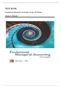 TEST BANK FOR Fundamental Managerial Accounting Concepts 9th Edition by Thomas P&period; Edmonds &comma; ISBN&colon; 9781259969508 &vert;Chapters 1-14&vert; Questions with Verified Answers&comma; Guide A&plus;
