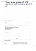 Study guide for exam 1 LVN questions well answered graded A&plus;