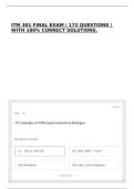 ITM 301 FINAL EXAM &vert; 172 QUESTIONS &vert; WITH 100&percnt; CORRECT SOLUTIONS&period;