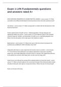 Exam 1 LVN Fundamentals questions and answers rated A&plus;